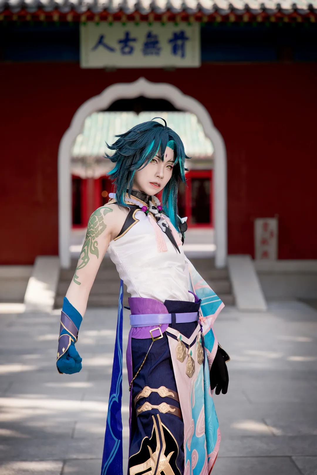 原神, cosplay摄影, 古风外景, 魈cos, 降魔大圣 - 第7张