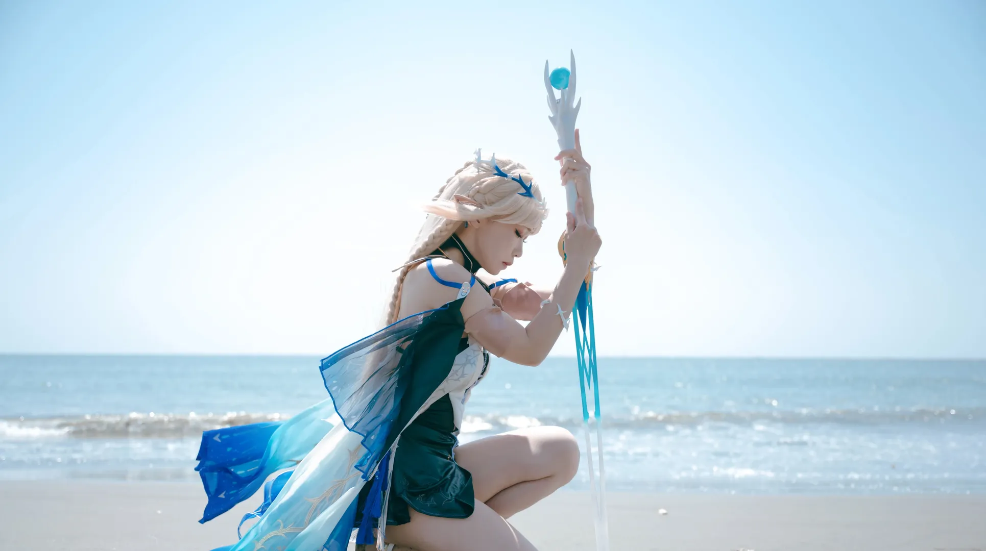 鳴潮, カルテジア コスプレ, アウトドア撮影, エルフ コスプレ, 海辺の雰囲気 - 12枚目