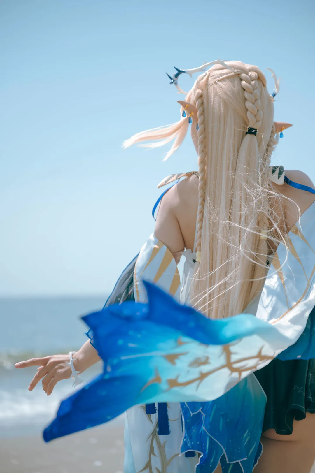 鳴潮, カルテジア コスプレ, アウトドア撮影, エルフ コスプレ, 海辺の雰囲気 - 6枚目