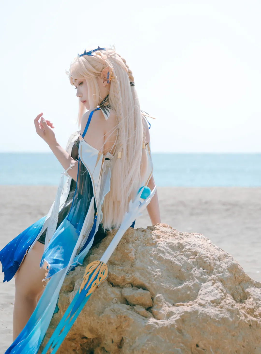 鳴潮, カルテジア コスプレ, アウトドア撮影, エルフ コスプレ, 海辺の雰囲気 - 8枚目