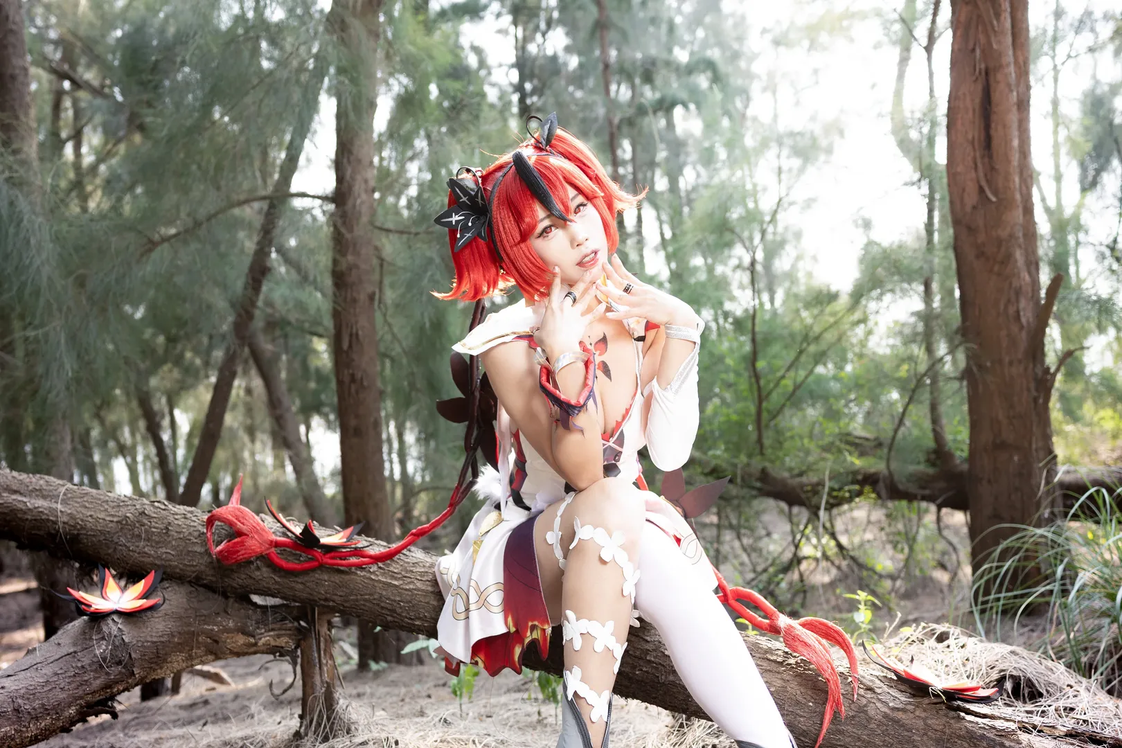 鸣潮, 户外摄影, 二次元cosplay, 椿cos, 红发少女 - 第13张
