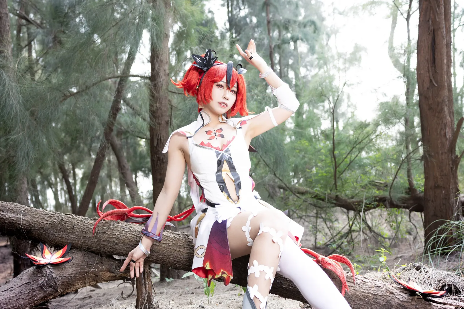 鸣潮, 户外摄影, 二次元cosplay, 椿cos, 红发少女 - 第15张