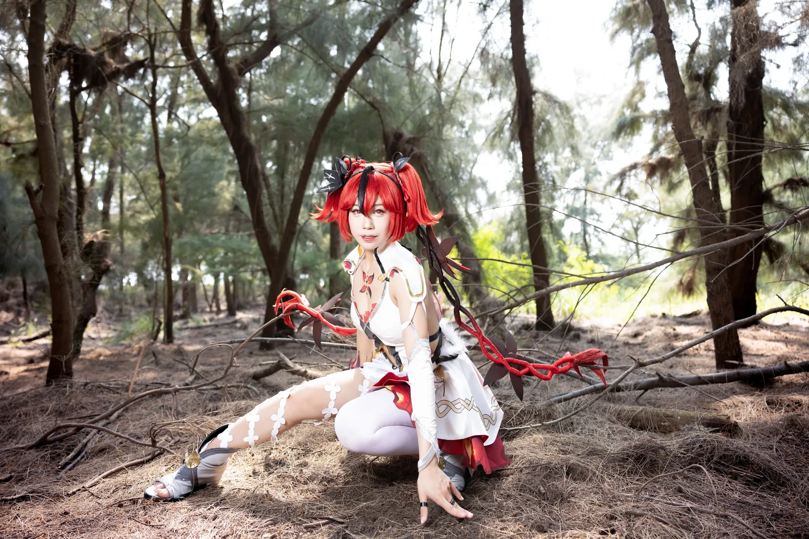 鸣潮, 户外摄影, 二次元cosplay, 椿cos, 红发少女 - 第6张