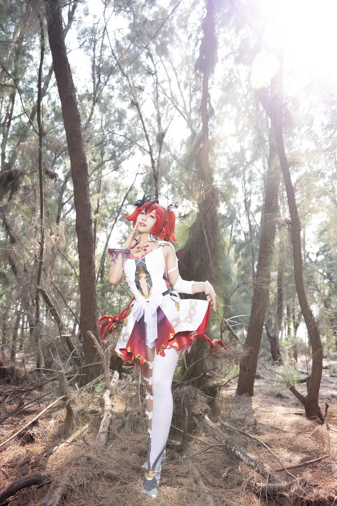 鸣潮, 户外摄影, 二次元cosplay, 椿cos, 红发少女 - 第8张