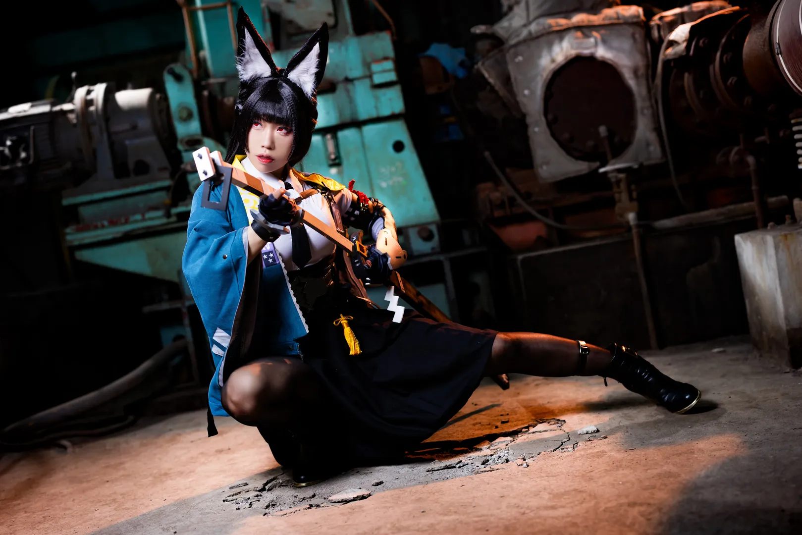 ゼンレスゾーンゼロ, 二次元コスプレ, 星見雅コスプレ, 黒タイツ コーデ, 工業風ポートレート - 3枚目