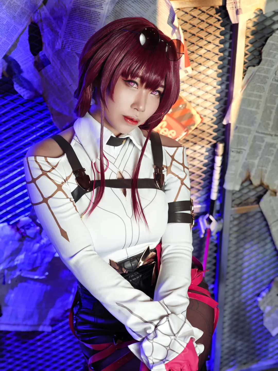 二次元, cosplay, 崩壞星穹鐵道, 卡芙卡cos, 紅髮美瞳 - 第10張