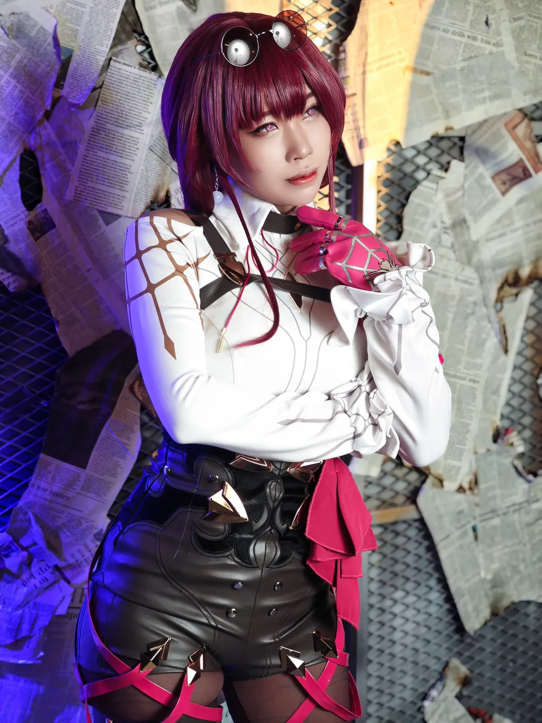 二次元, cosplay, 崩壞星穹鐵道, 卡芙卡cos, 紅髮美瞳 - 第11張