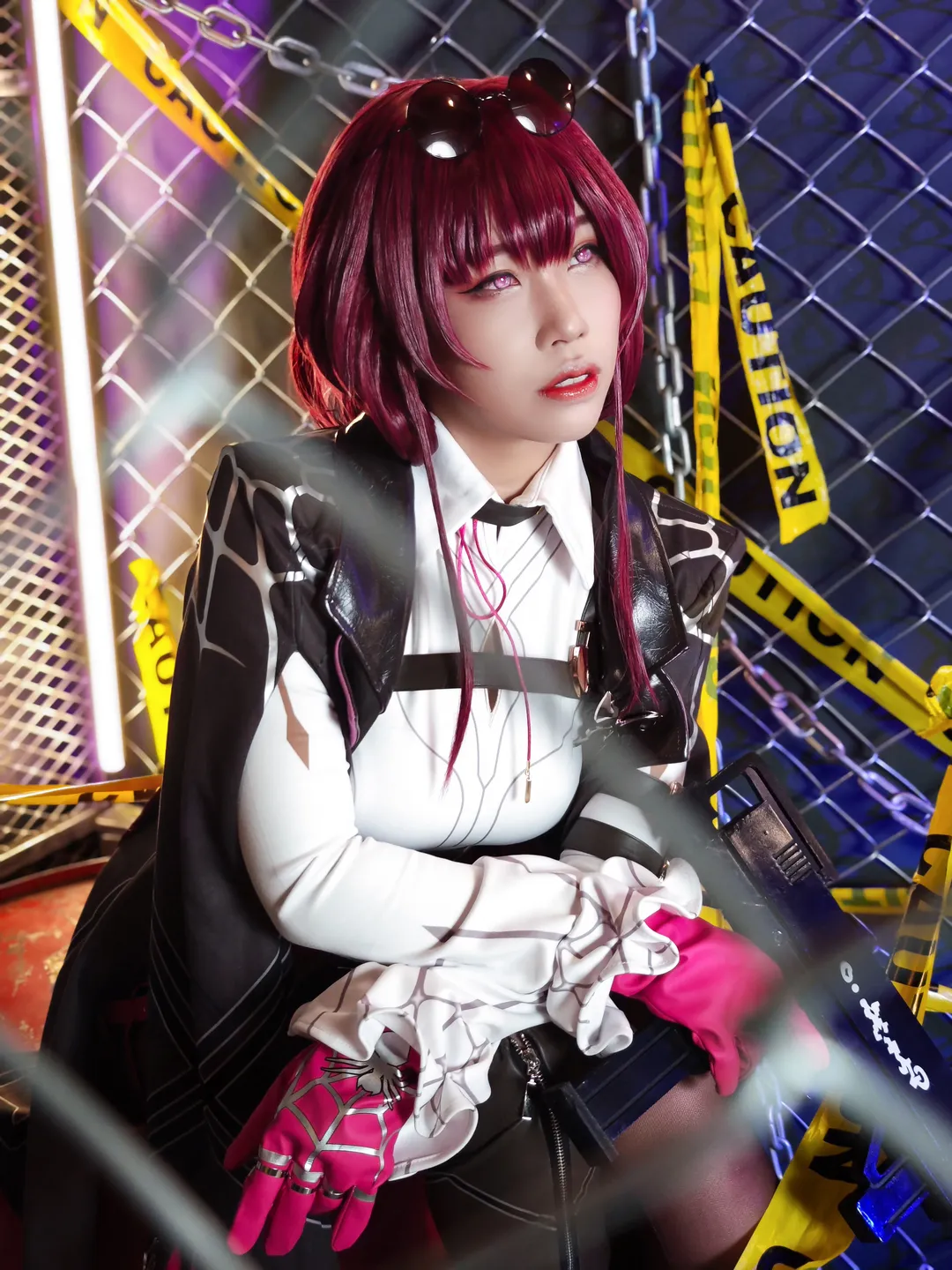 二次元, cosplay, 崩壞星穹鐵道, 卡芙卡cos, 紅髮美瞳 - 第3張