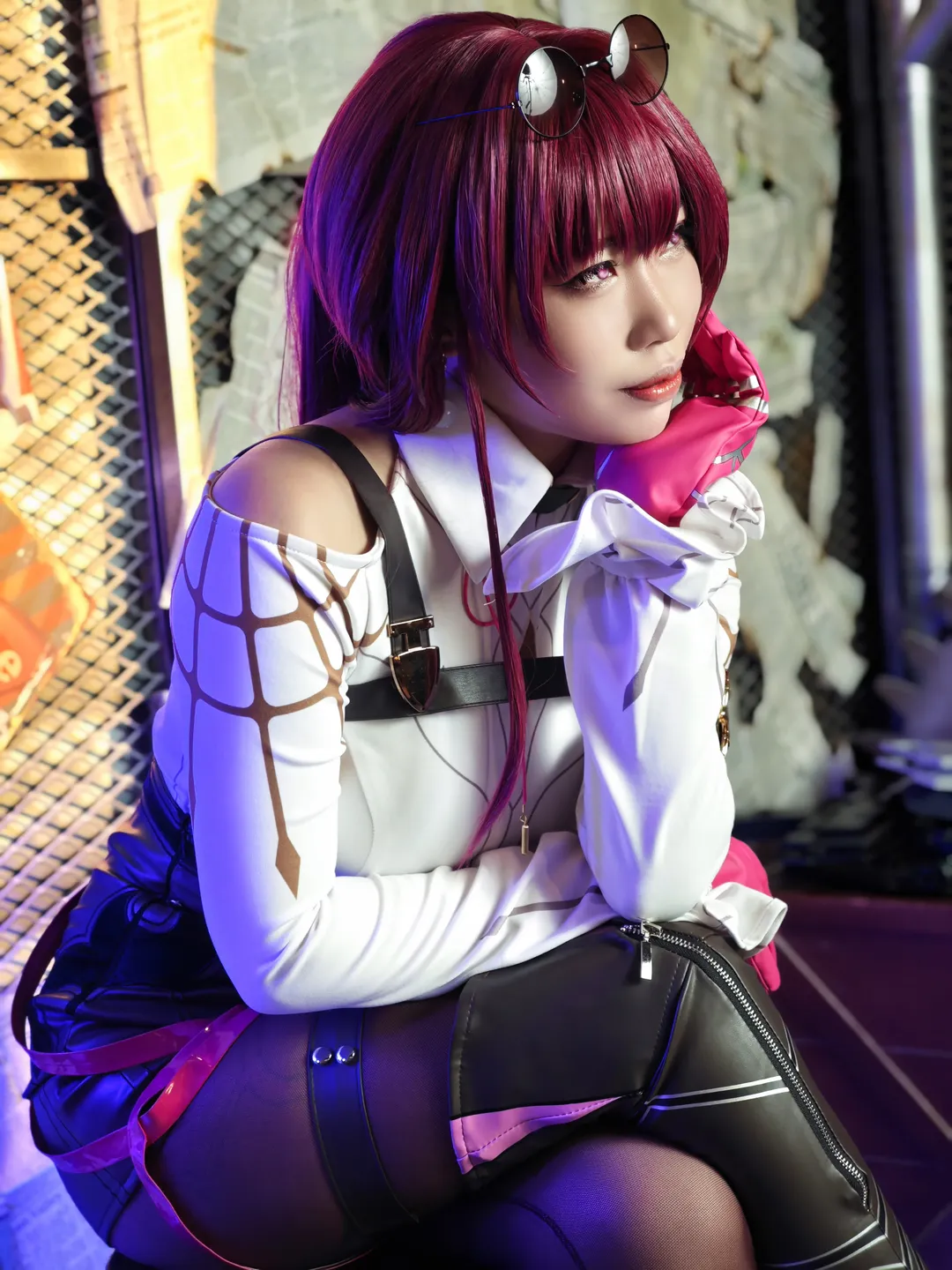 二次元, cosplay, 崩壞星穹鐵道, 卡芙卡cos, 紅髮美瞳 - 第8張