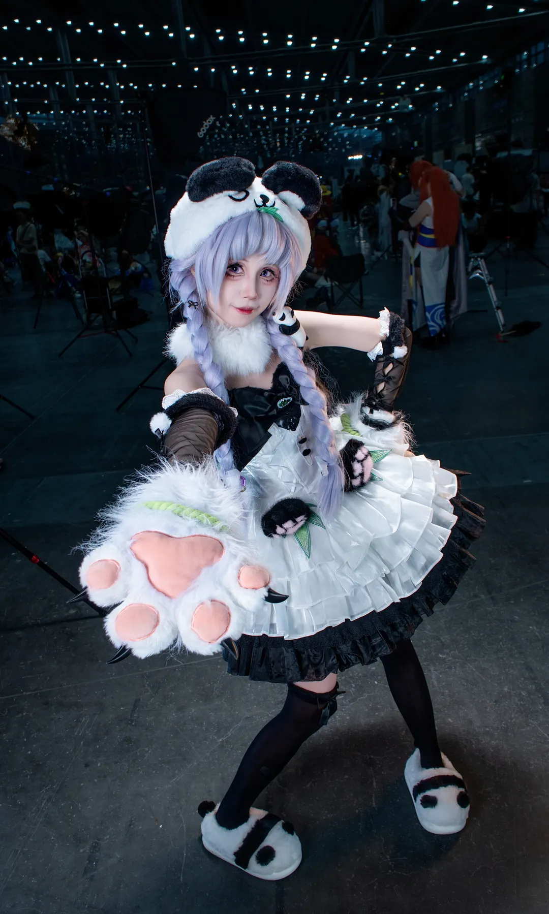 NARAKA: BLADEPOINT, イベント写真, 沈妙 コスプレ, パンダテーマのコスプレ, 肉球手袋 - 5枚目