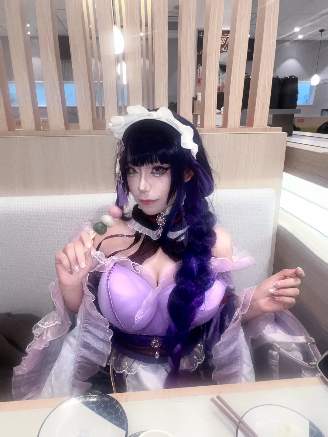 ロールプレイ, 原神, メイド服, 雷電影コスプレ, 雷電将軍コスプレ - 1枚目