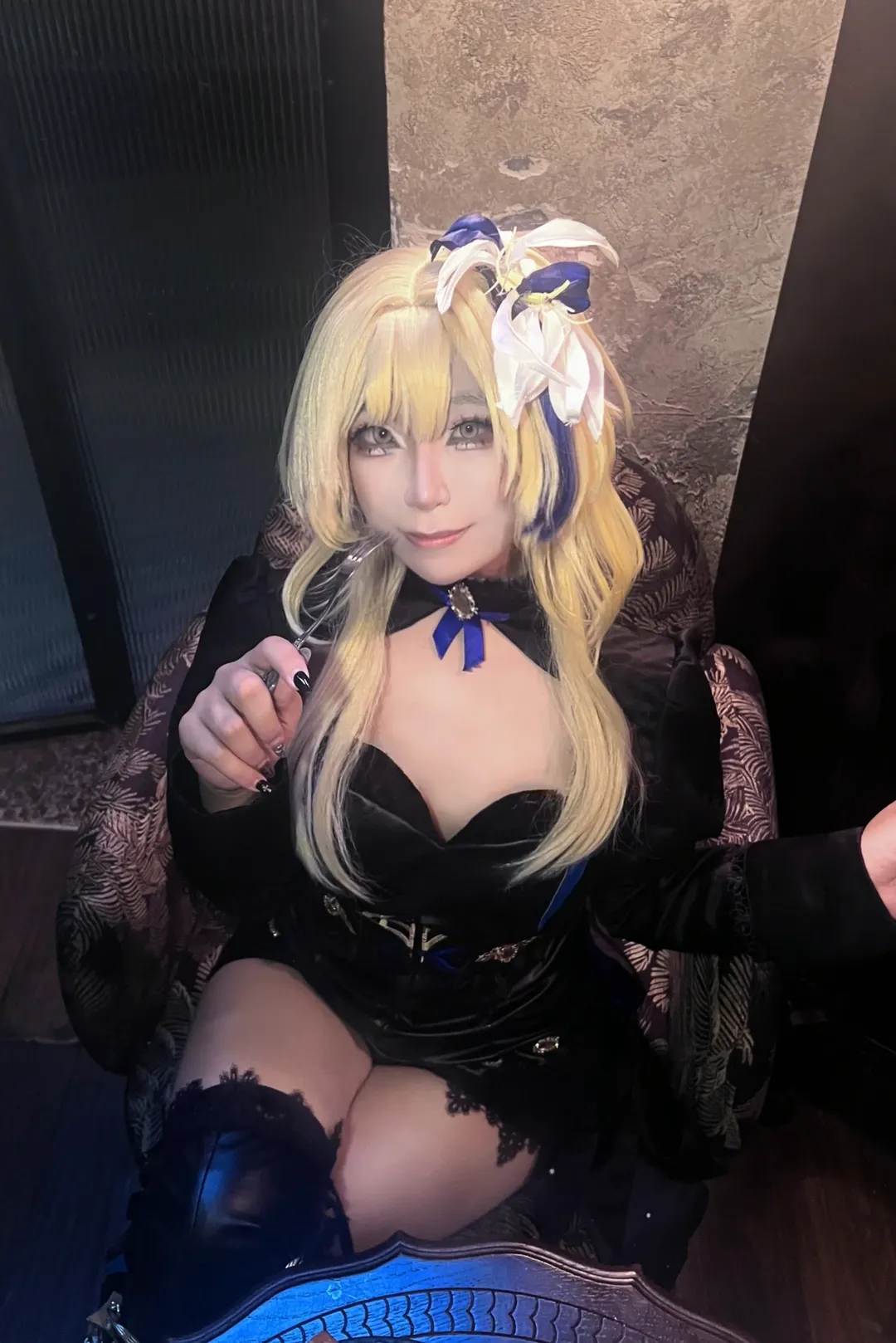 原神, 蛍 コスプレ, コスプレ撮影, 金髪のコスプレ, 深淵の姫コスプレ