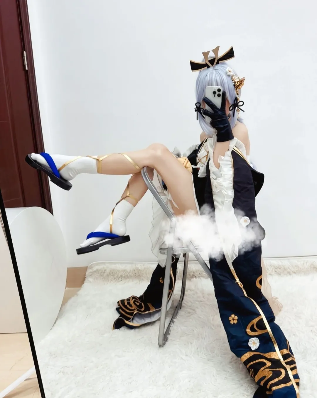 原神, 神里绫华cos, 黑道千金, 二次元cos, 和风穿搭