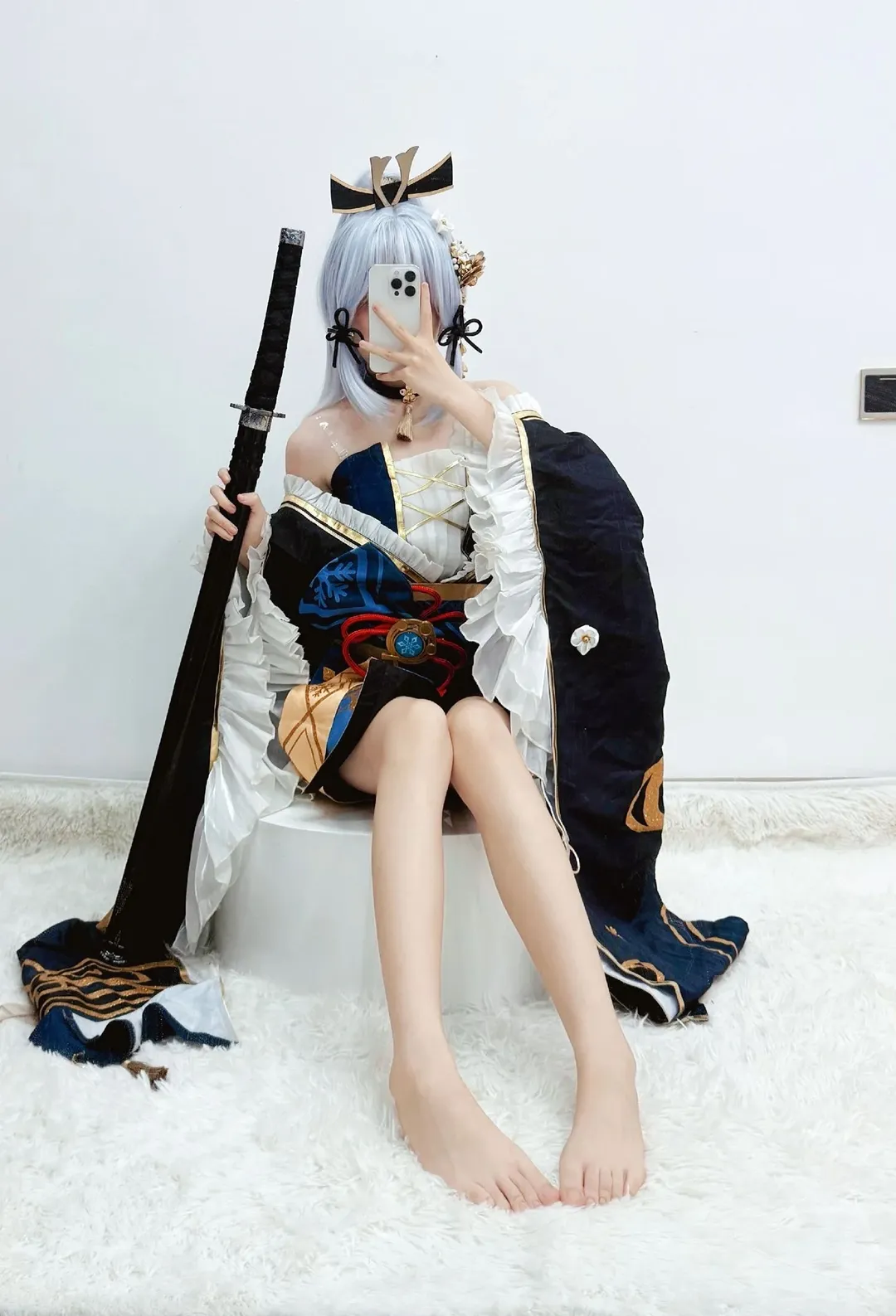 原神, 神里绫华cos, 黑道千金, 二次元cos, 和风穿搭 - 第2张