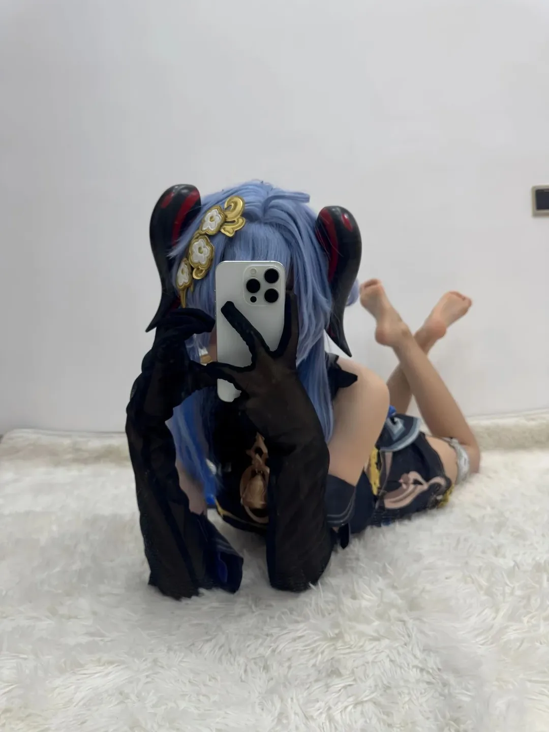 原神, 甘雨cos, cosplay, 對鏡自拍, 二次元穿搭