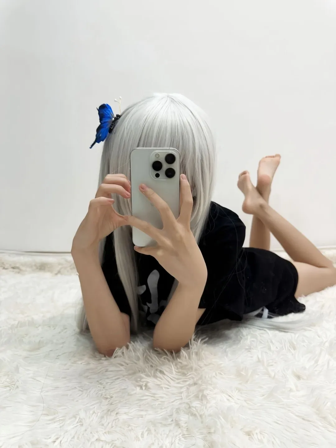 galgame, Ginka cos, 白毛假发, 居家摄影, 极简Cosplay - 第2张