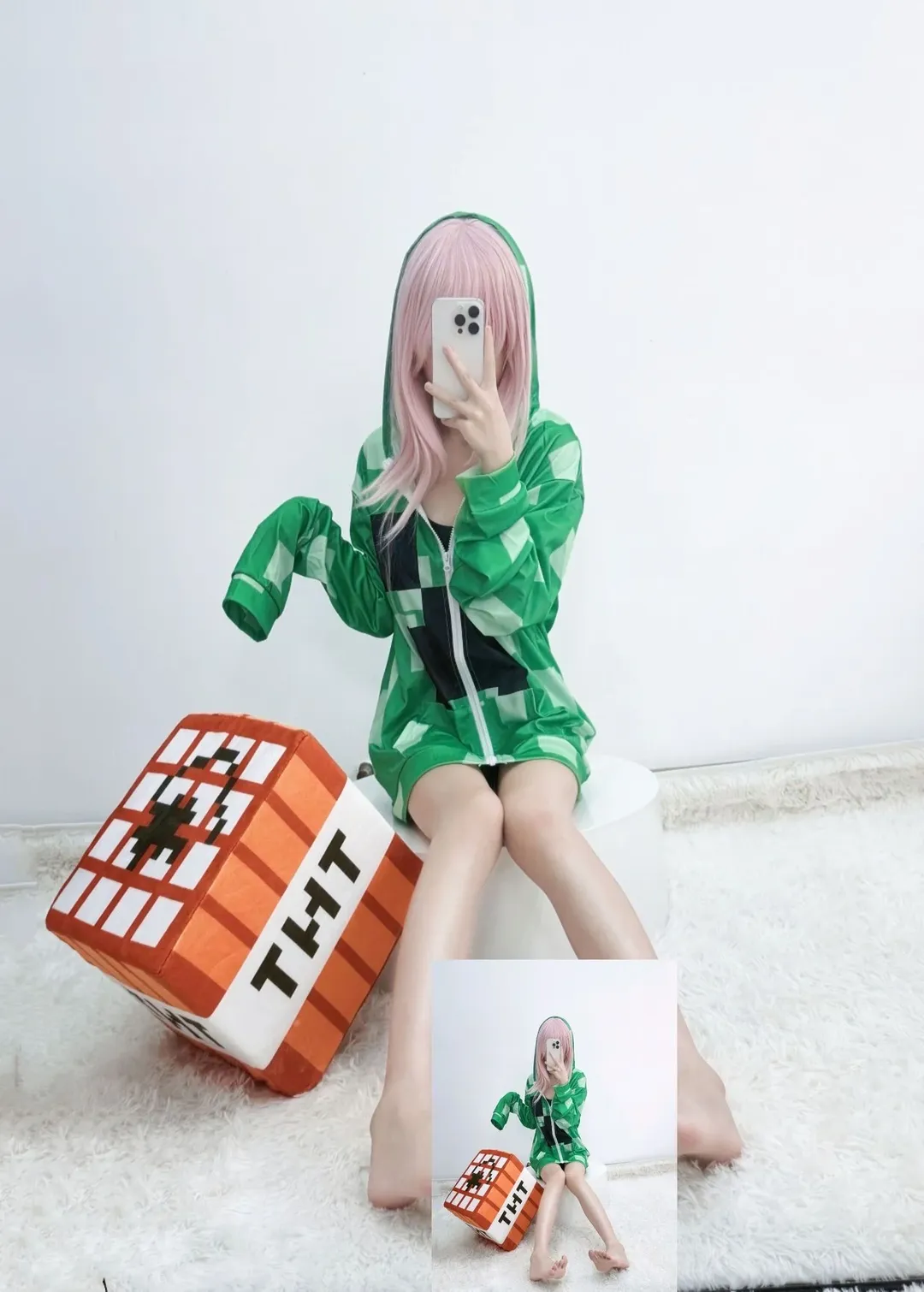 穿搭分享, cosplay道具, 苦力怕娘cos, 我的世界, 像素风穿搭 - 第3张