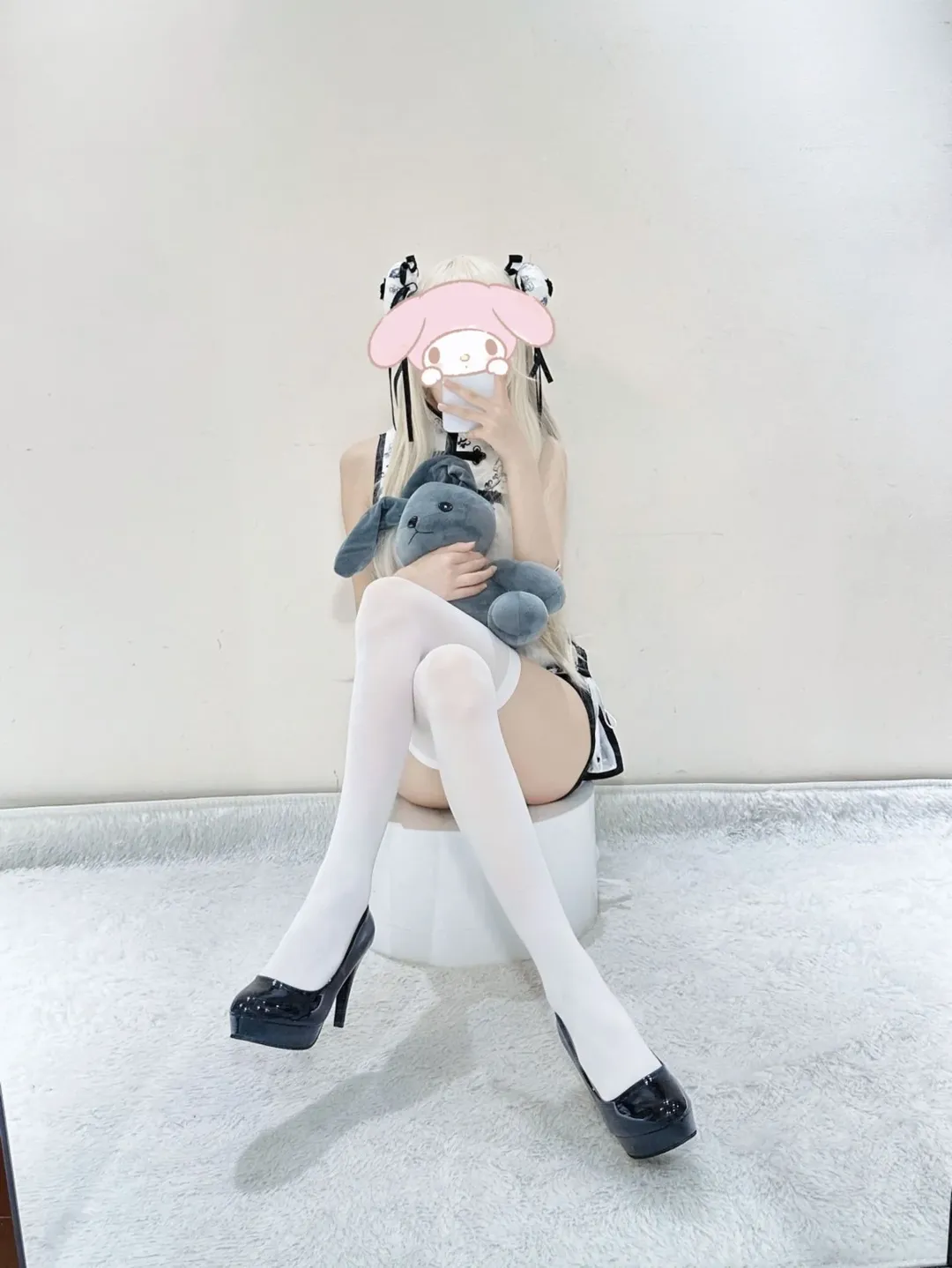cosplay, 穹妹cos, 缘之空, 二次元穿搭, 白色长筒袜