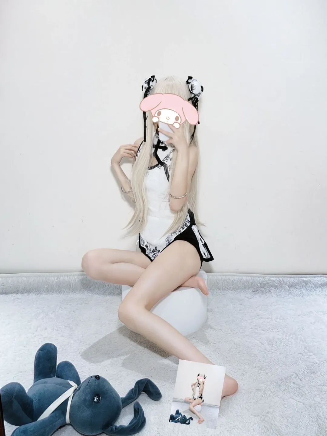cosplay, 穹妹cos, 缘之空, 二次元穿搭, 白色长筒袜 - 第2张
