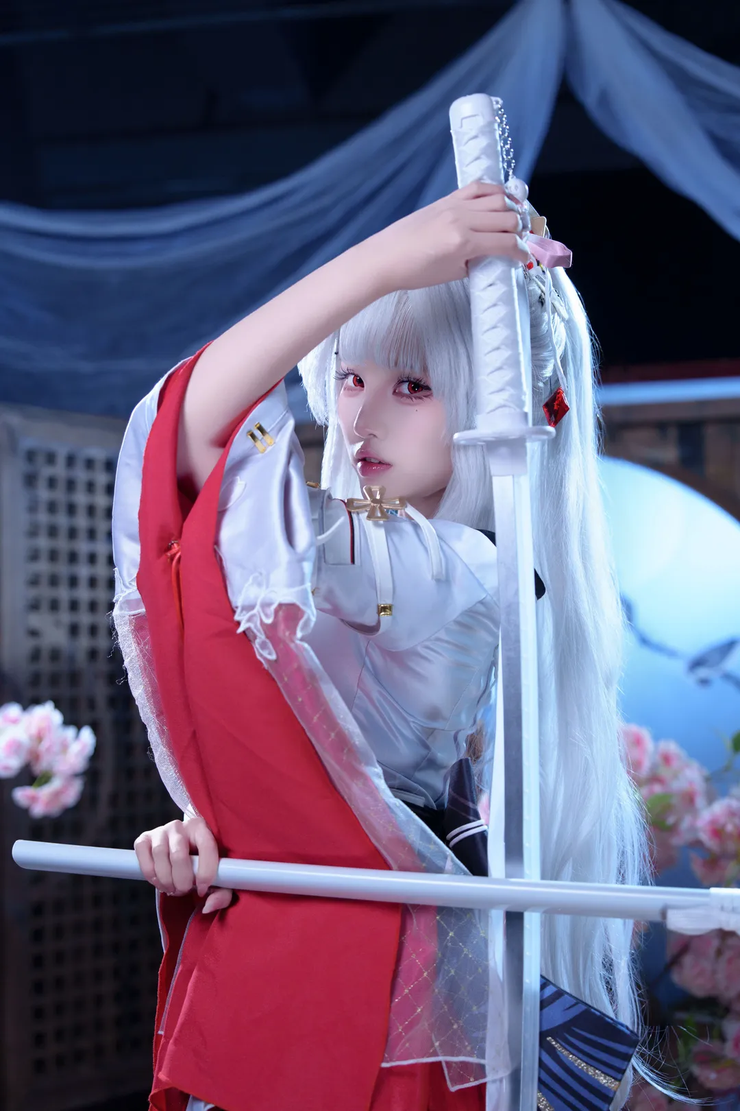 鸣潮, 二次元摄影, 绯雪cos, cosplay正片, 和风巫女 - 第1张