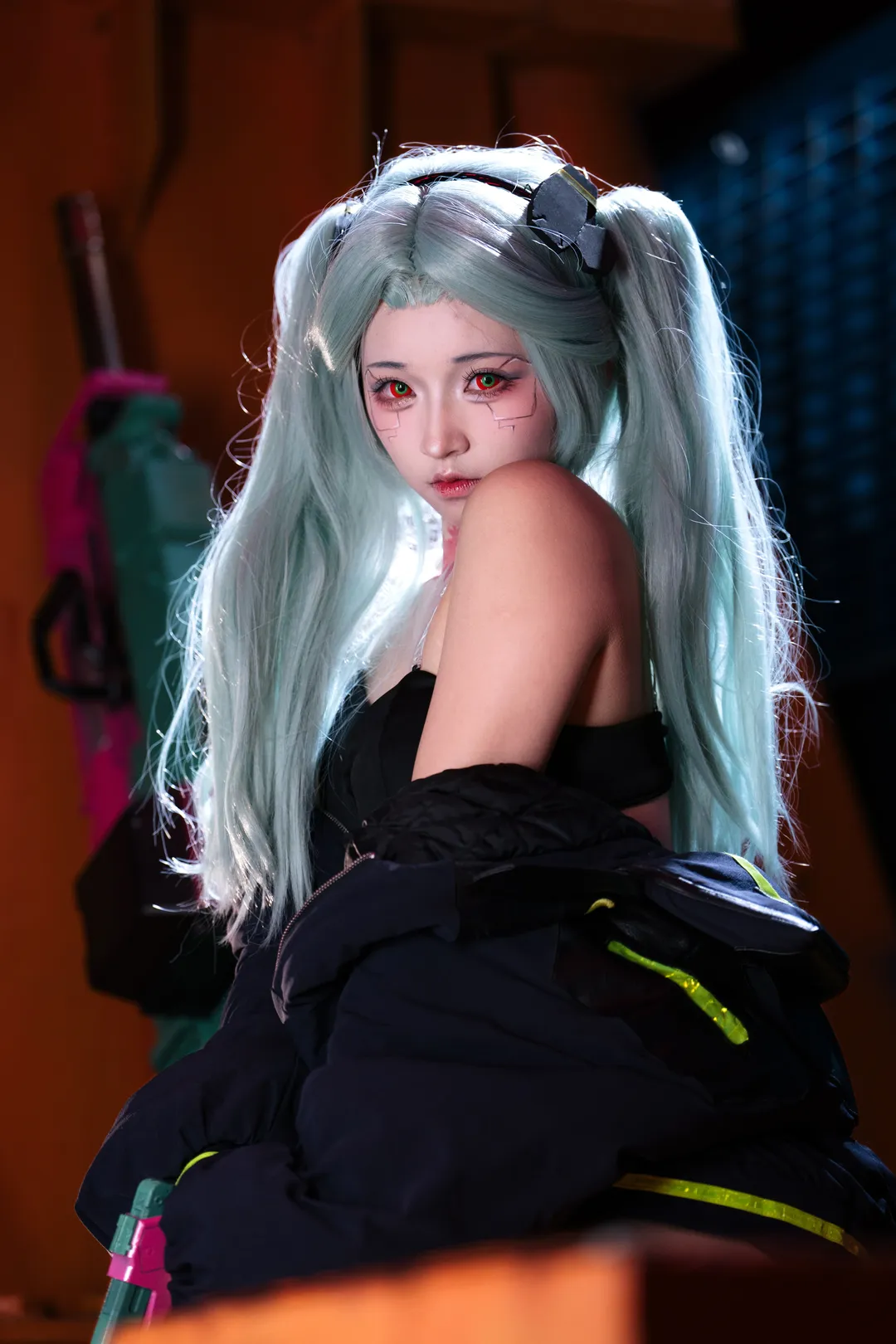 cosplay摄影, 工业风外景, 赛博朋克穿搭, 丽贝卡cos, 赛博朋克：边缘行者 - 第10张