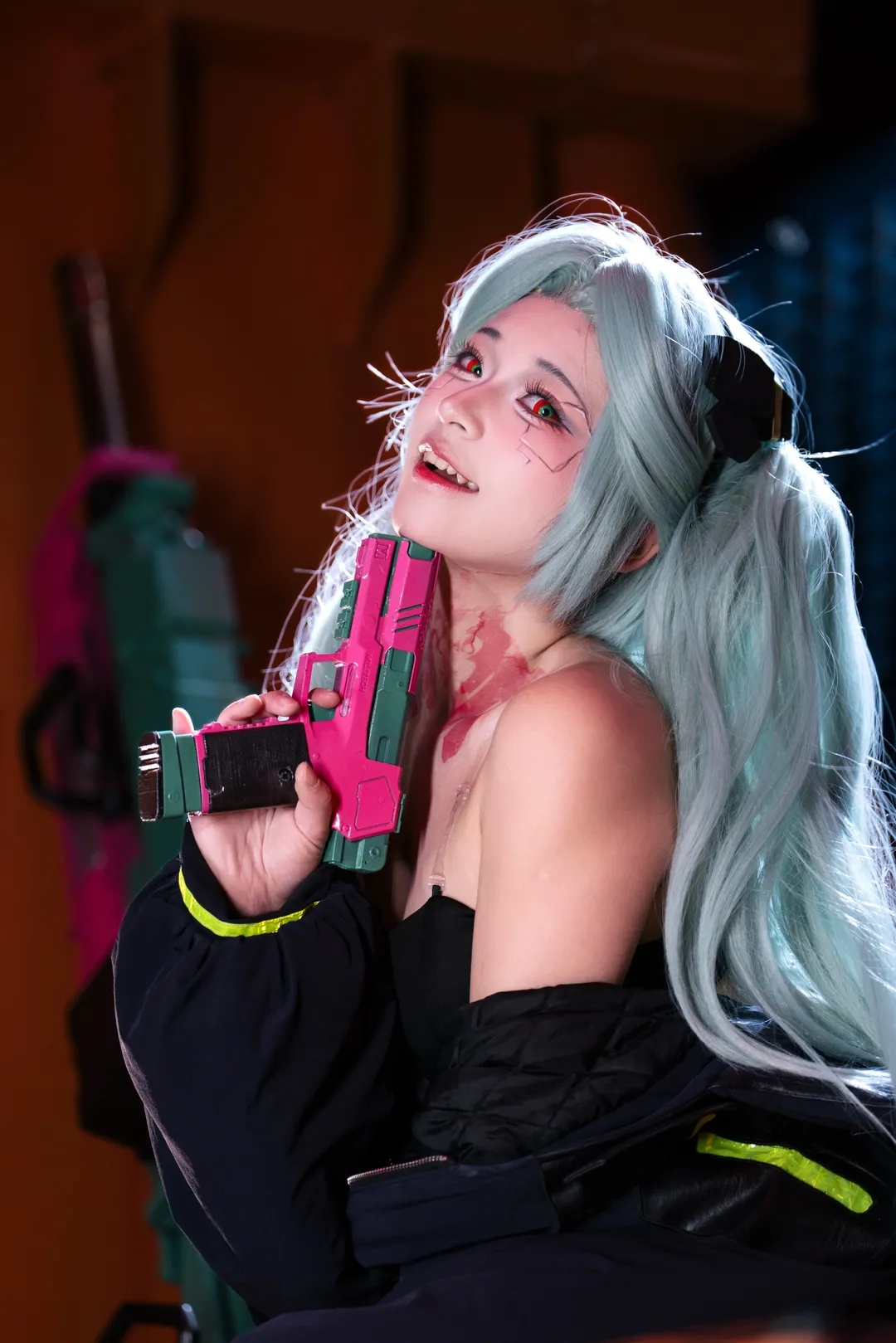 cosplay摄影, 工业风外景, 赛博朋克穿搭, 丽贝卡cos, 赛博朋克：边缘行者 - 第3张