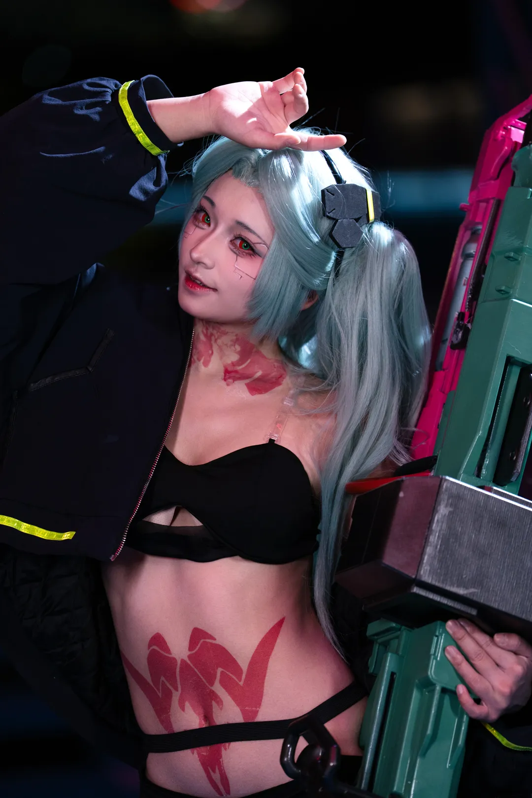 cosplay摄影, 工业风外景, 赛博朋克穿搭, 丽贝卡cos, 赛博朋克：边缘行者 - 第7张