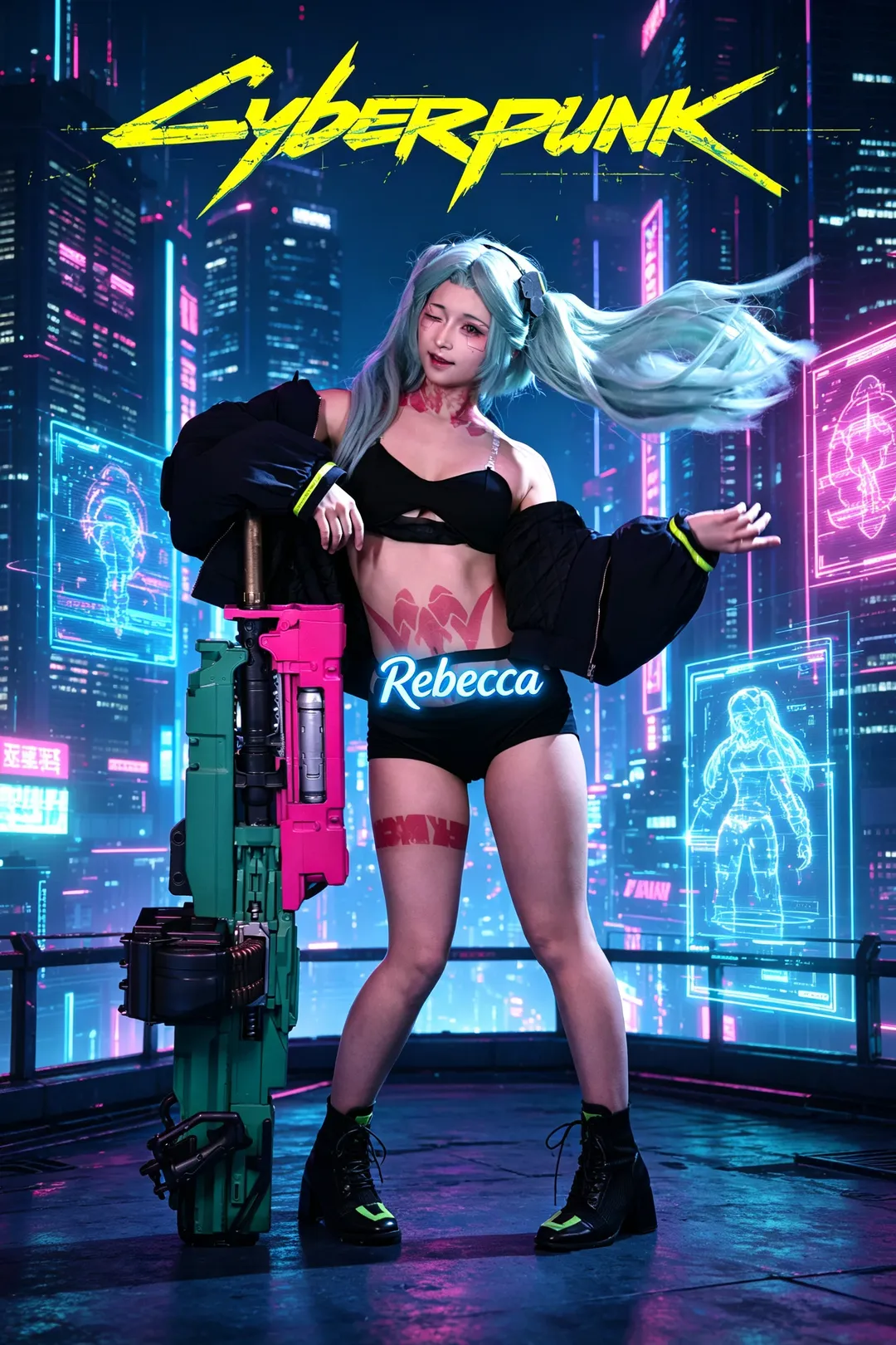 动漫cos, 赛博朋克cos, 赛博朋克边缘行者, 还原向cosplay, 丽贝卡cos - 第2张