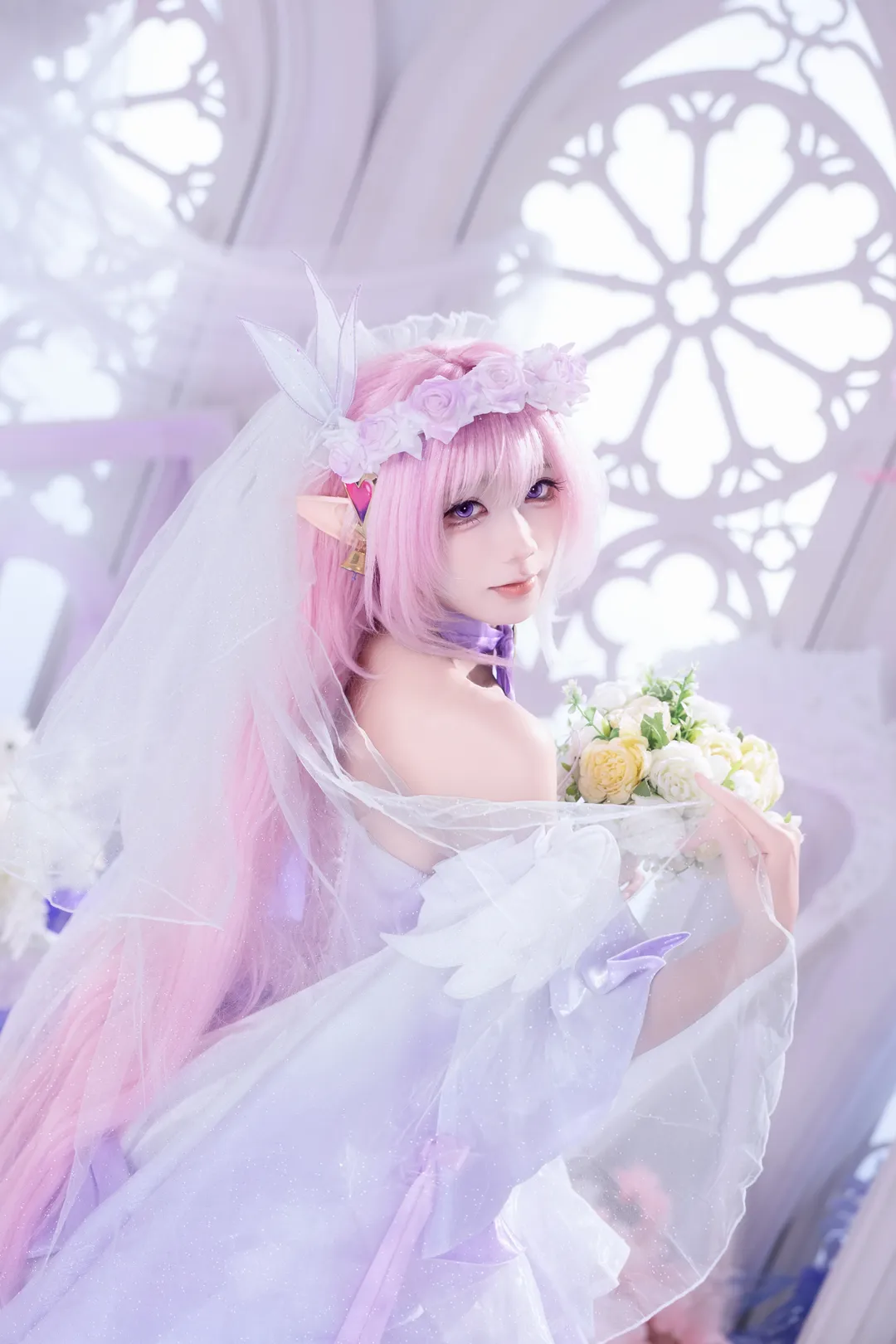 Elysia Cosplay, Honkai Impact 3rd, Anime cosplay, Portrait photography, Sea of flowers photo shoot - Image 1