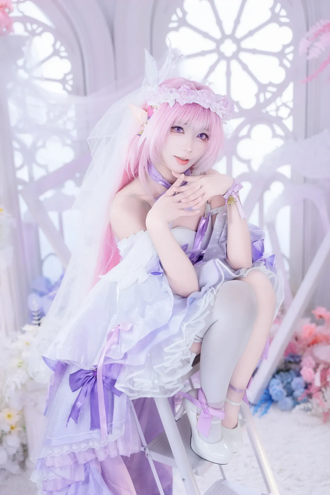 Elysia Cosplay, Honkai Impact 3rd, Anime cosplay, Portrait photography, Sea of flowers photo shoot - Image 10