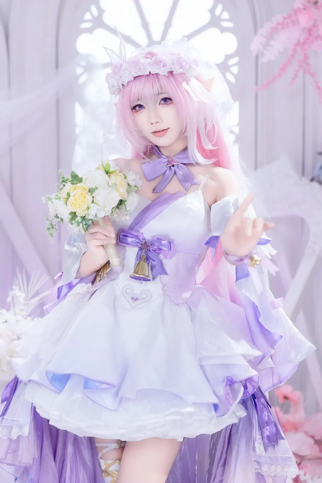 Elysia Cosplay, Honkai Impact 3rd, Anime cosplay, Portrait photography, Sea of flowers photo shoot - Image 5