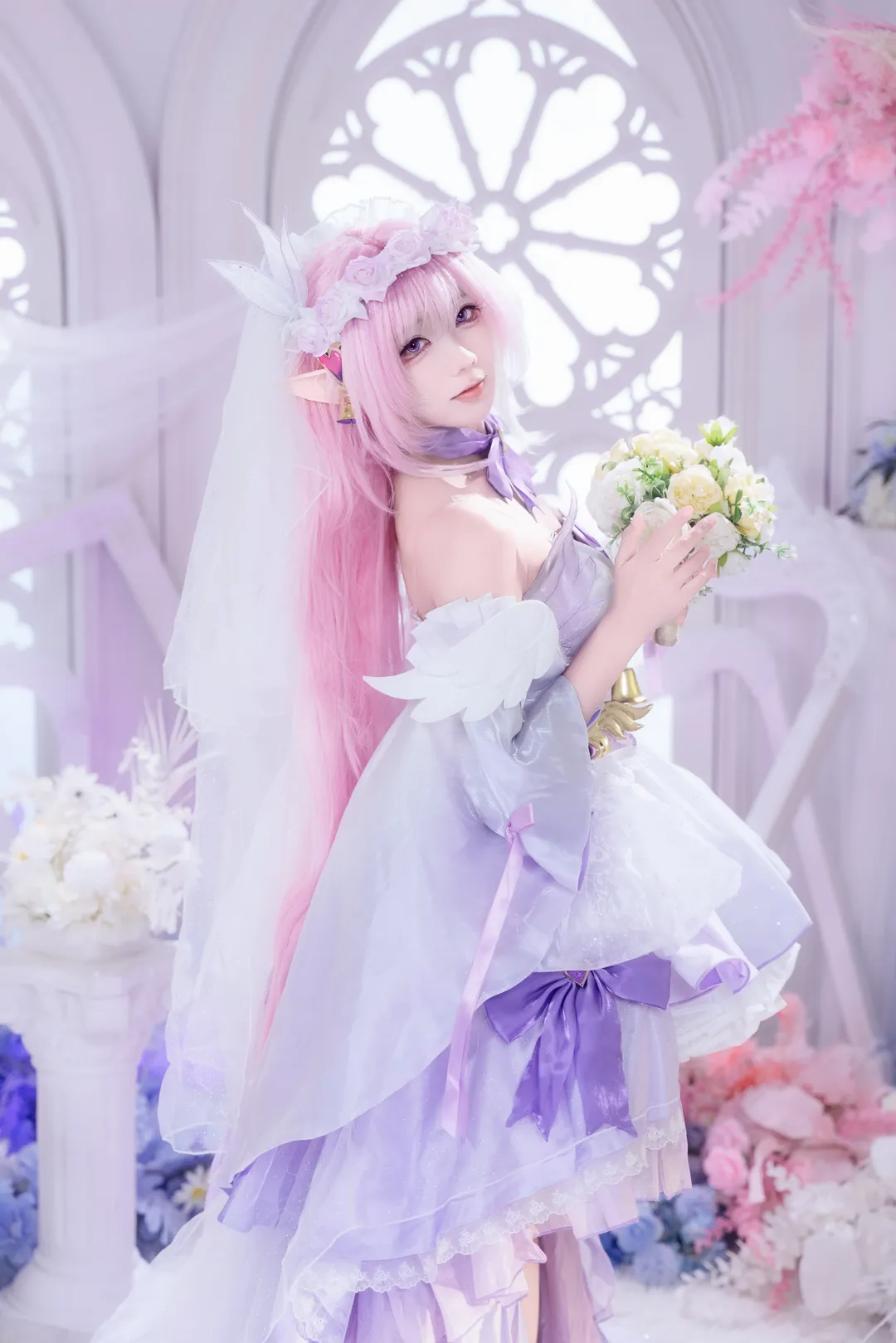 爱莉希雅cos, 崩坏3, 二次元cosplay, 人像摄影, 花海写真
