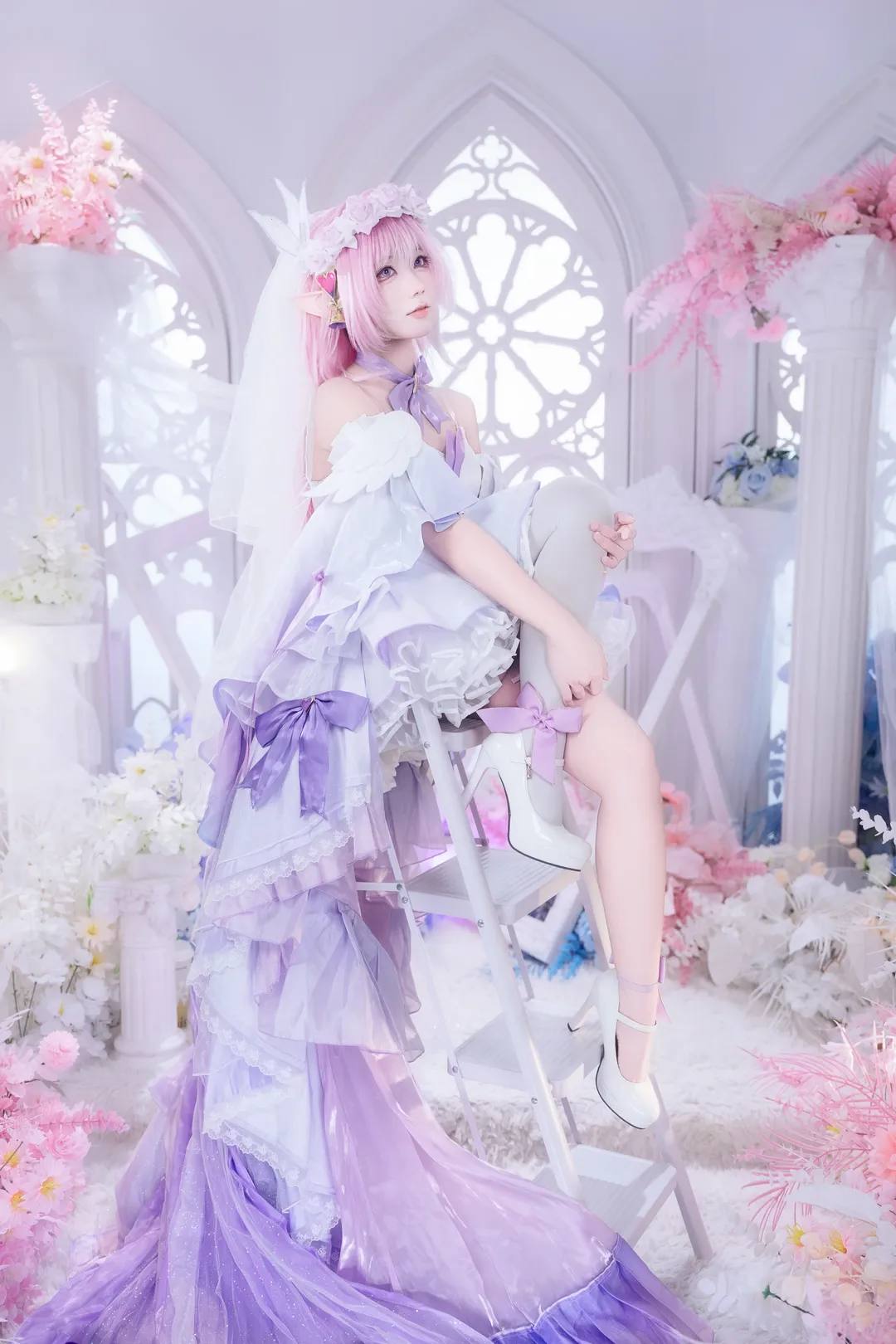 Elysia Cosplay, Honkai Impact 3rd, Anime cosplay, Portrait photography, Sea of flowers photo shoot - Image 9