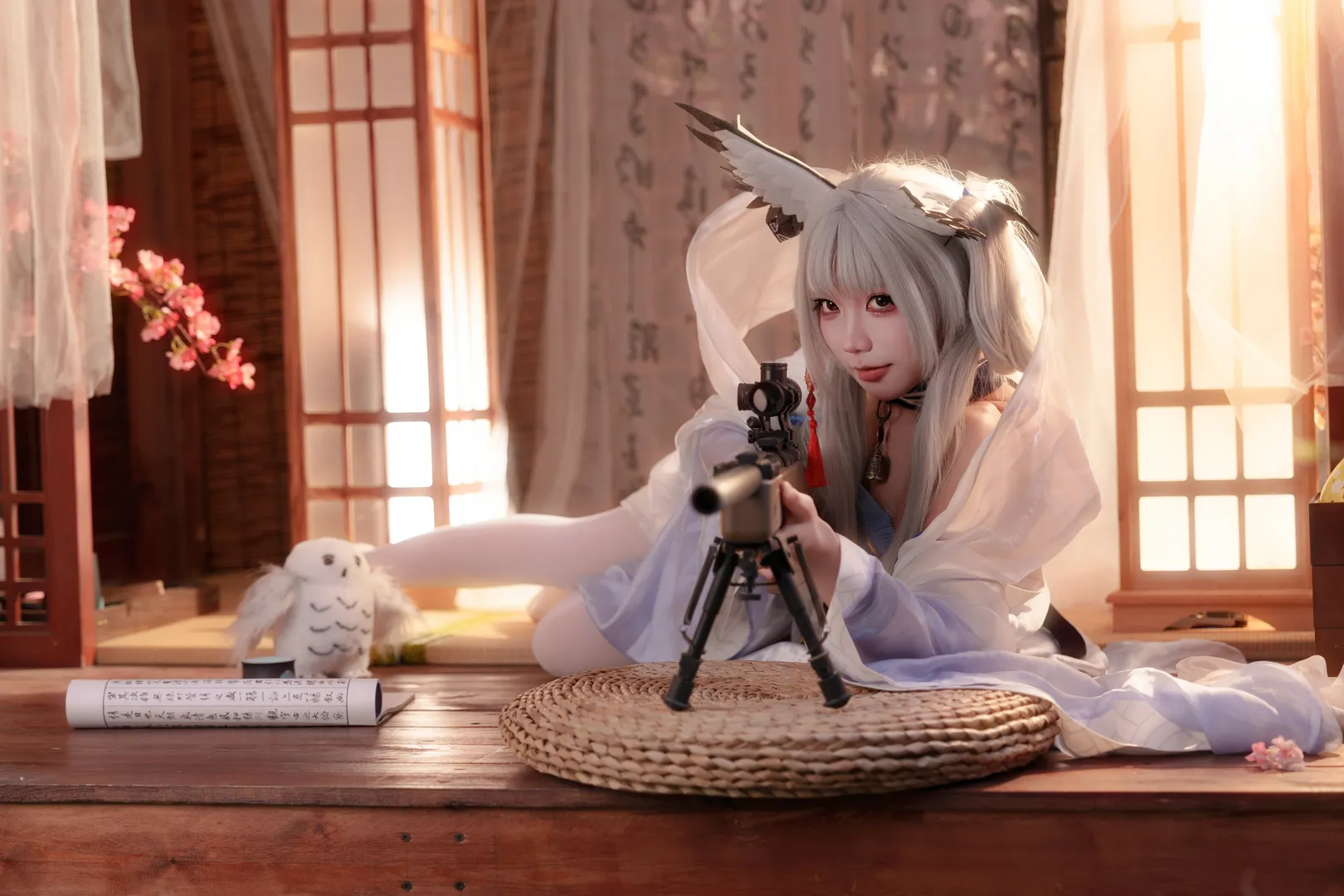 Arknights, Sony mirrorless camera, Cosplay photography, Ptilopsis cosplay, Fuyunjian outfit