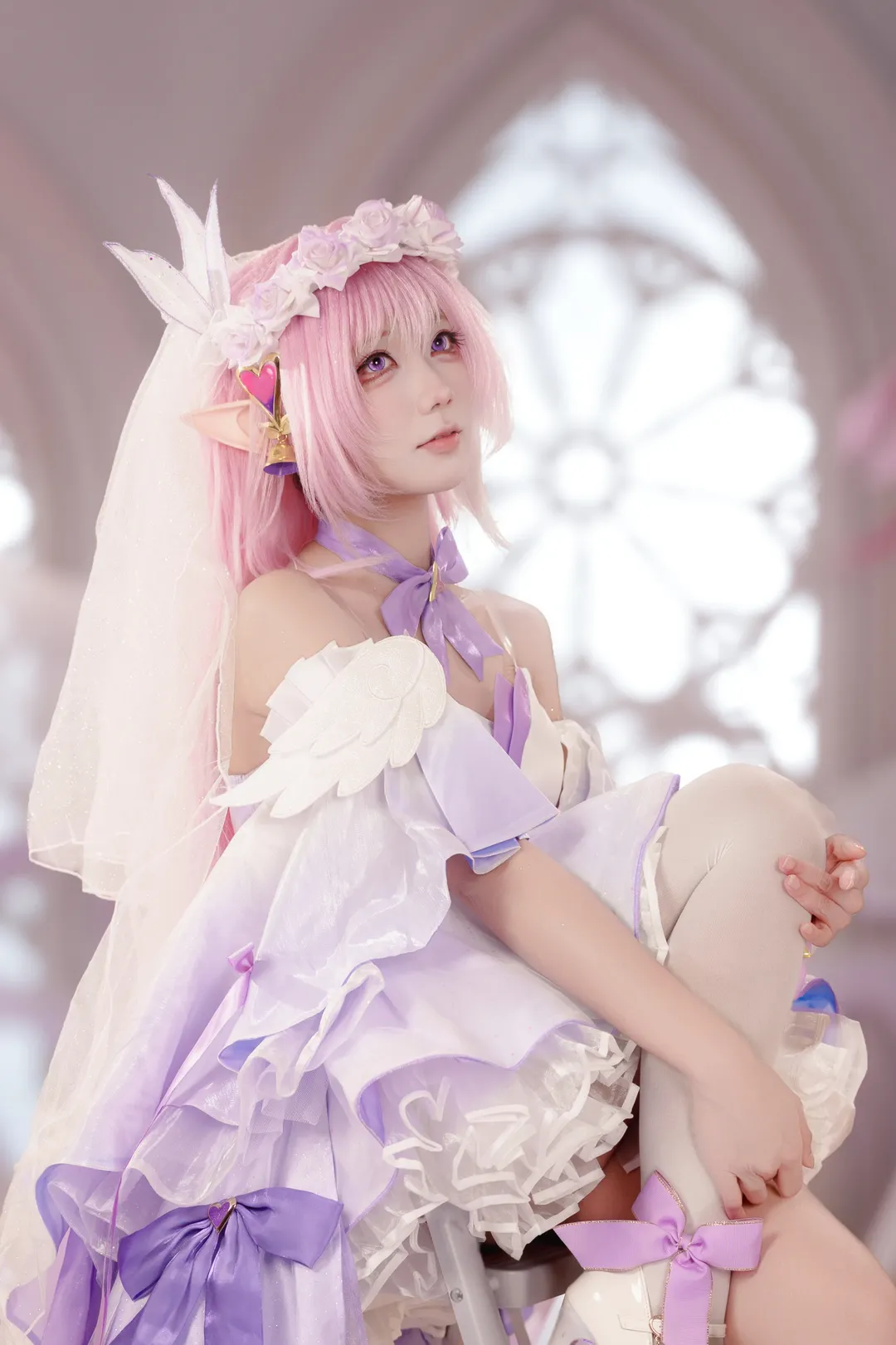 爱莉希雅cos, 崩坏3, 花间颂歌, 二次元摄影, 少女氛围感 - 第1张