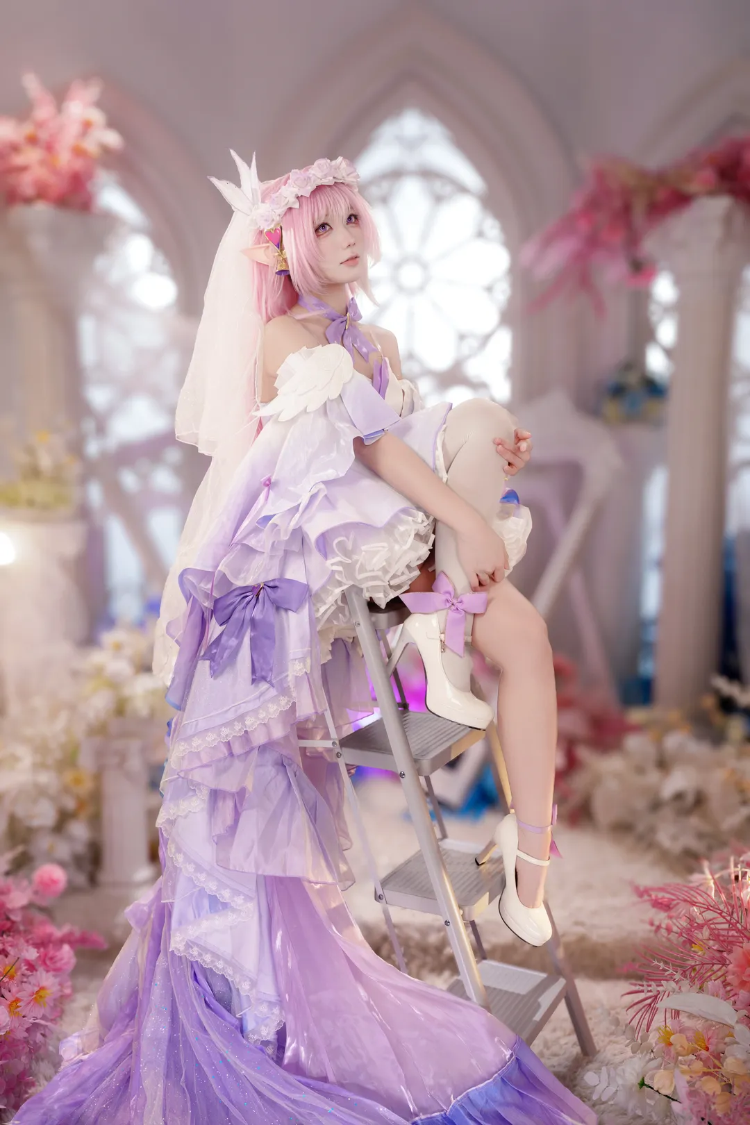 爱莉希雅cos, 崩坏3, 花间颂歌, 二次元摄影, 少女氛围感 - 第2张
