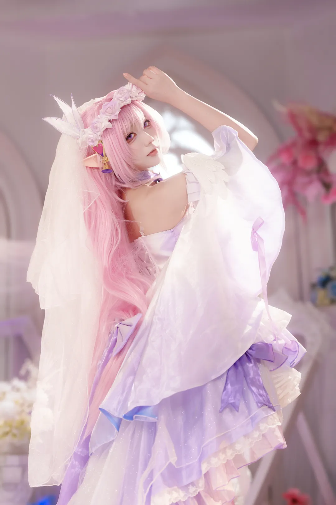 爱莉希雅cos, 崩坏3, 花间颂歌, 二次元摄影, 少女氛围感 - 第6张