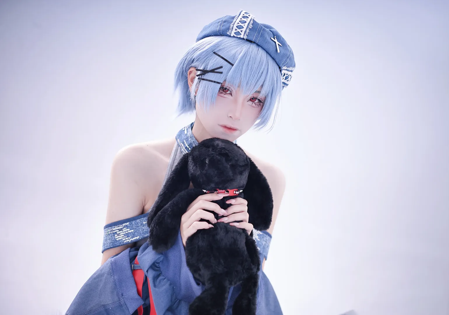 绫波丽cos, EVA, 新世纪福音战士, 摇滚风cosplay, 摄影棚写真 - 第5张