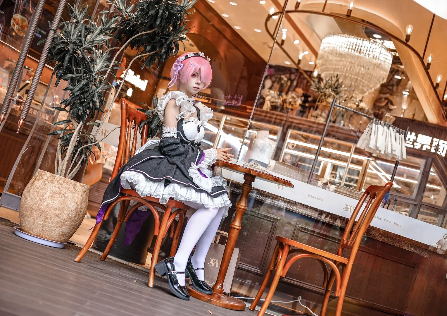 Roleplay, Maid outfit, Re:Zero − Starting Life in Another World, Cafe photoshoot, Ram cosplay - Image 3