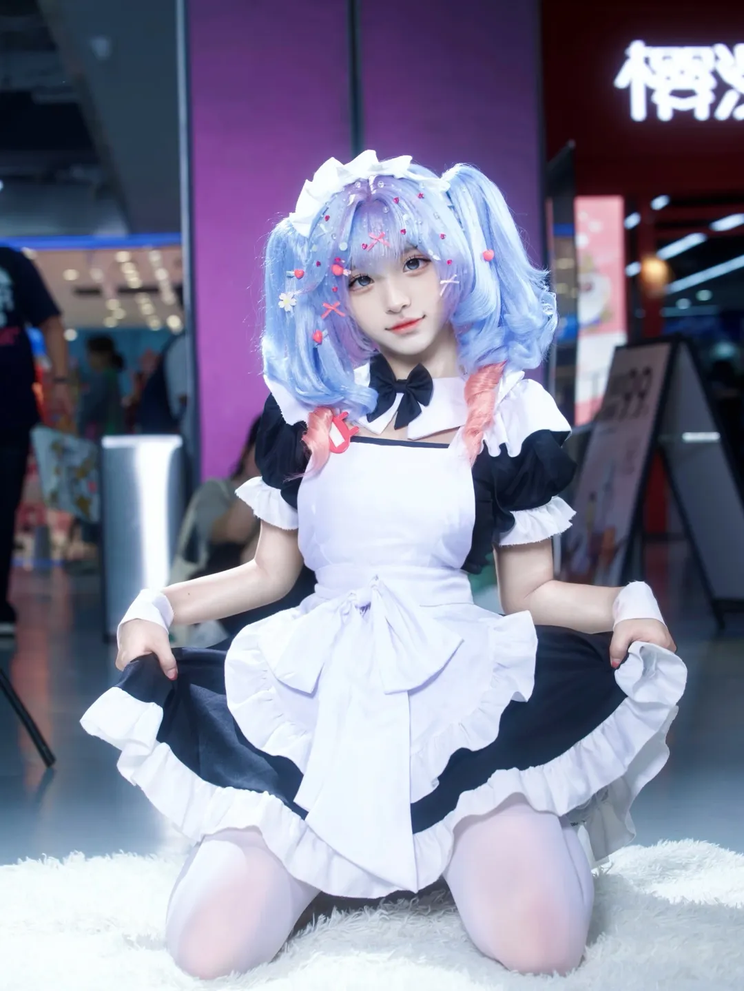 漫展cosplay, 女仆装, 初音未来cos, 二次元穿搭, Vocaloid