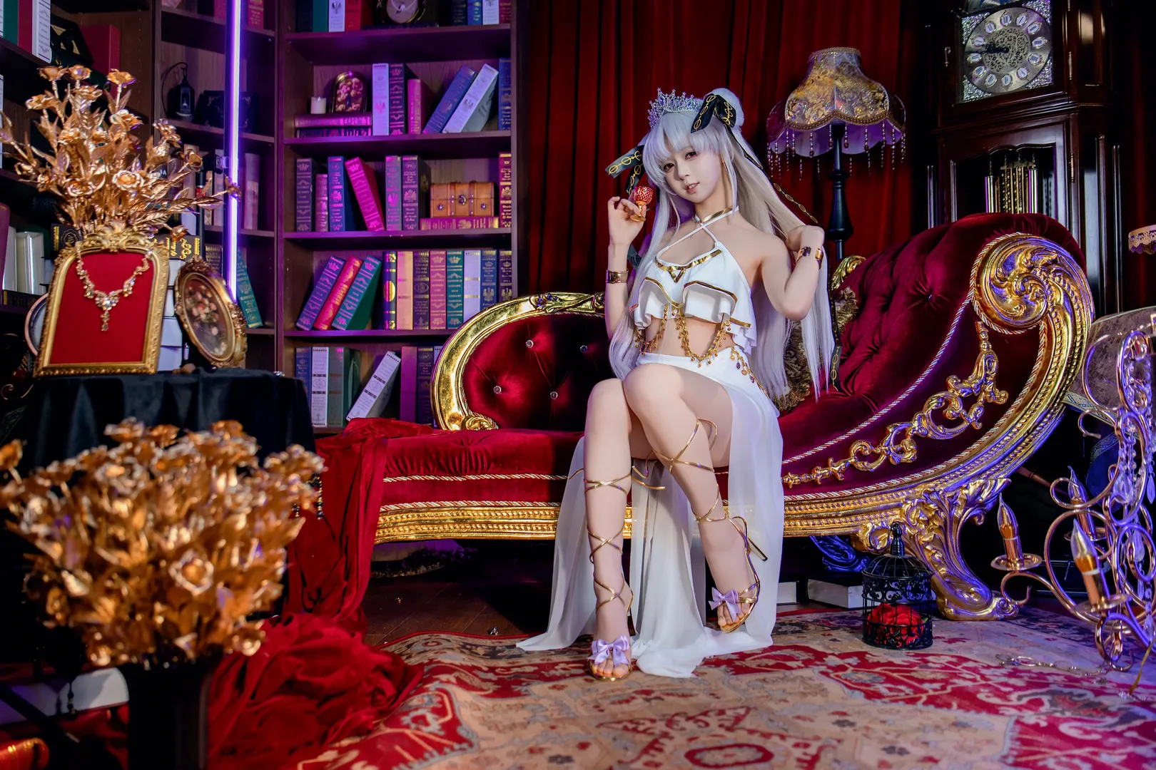 露莎公主cos, 死馆2, cosplay正片, 二次元角色扮演, 古典奢华风格 - 第2张