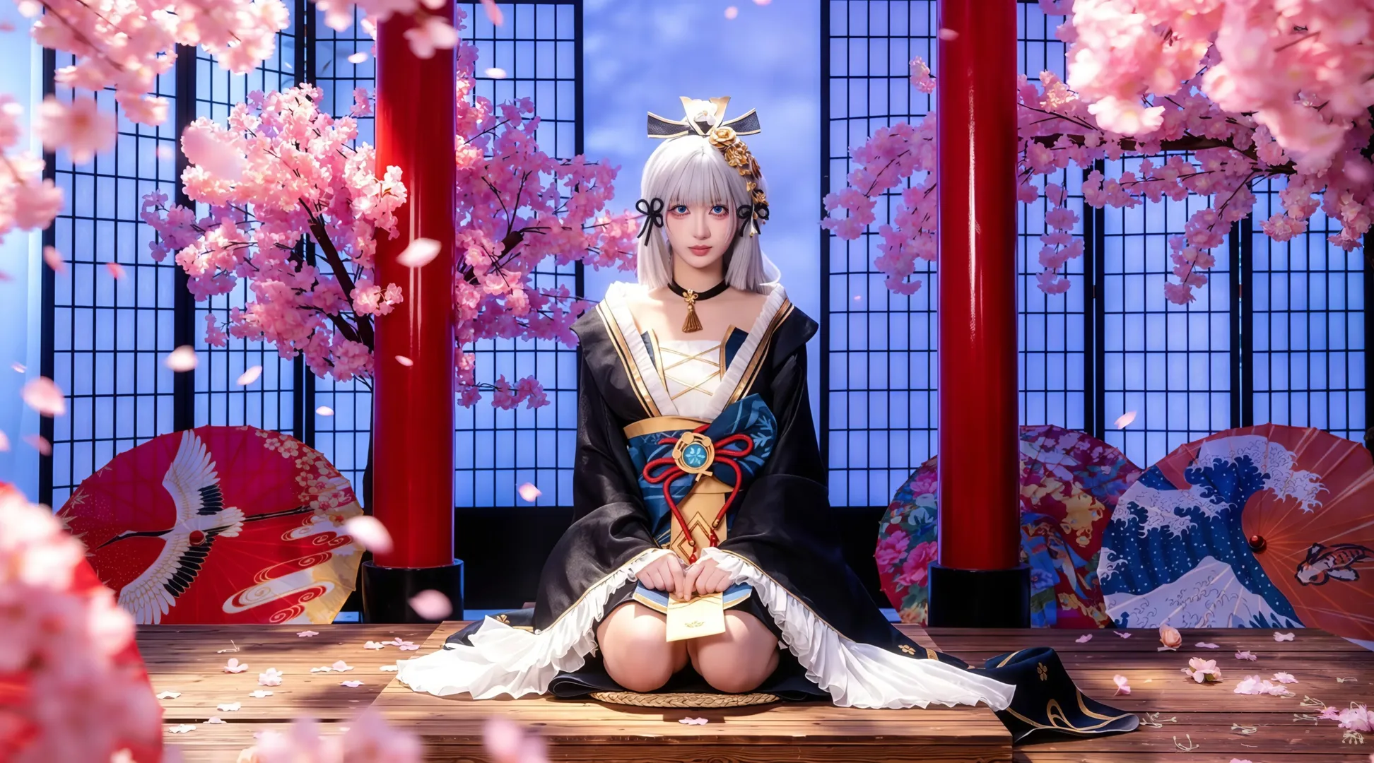 角色扮演, 原神, 神里绫华cos, 和风服饰, cosplay正片