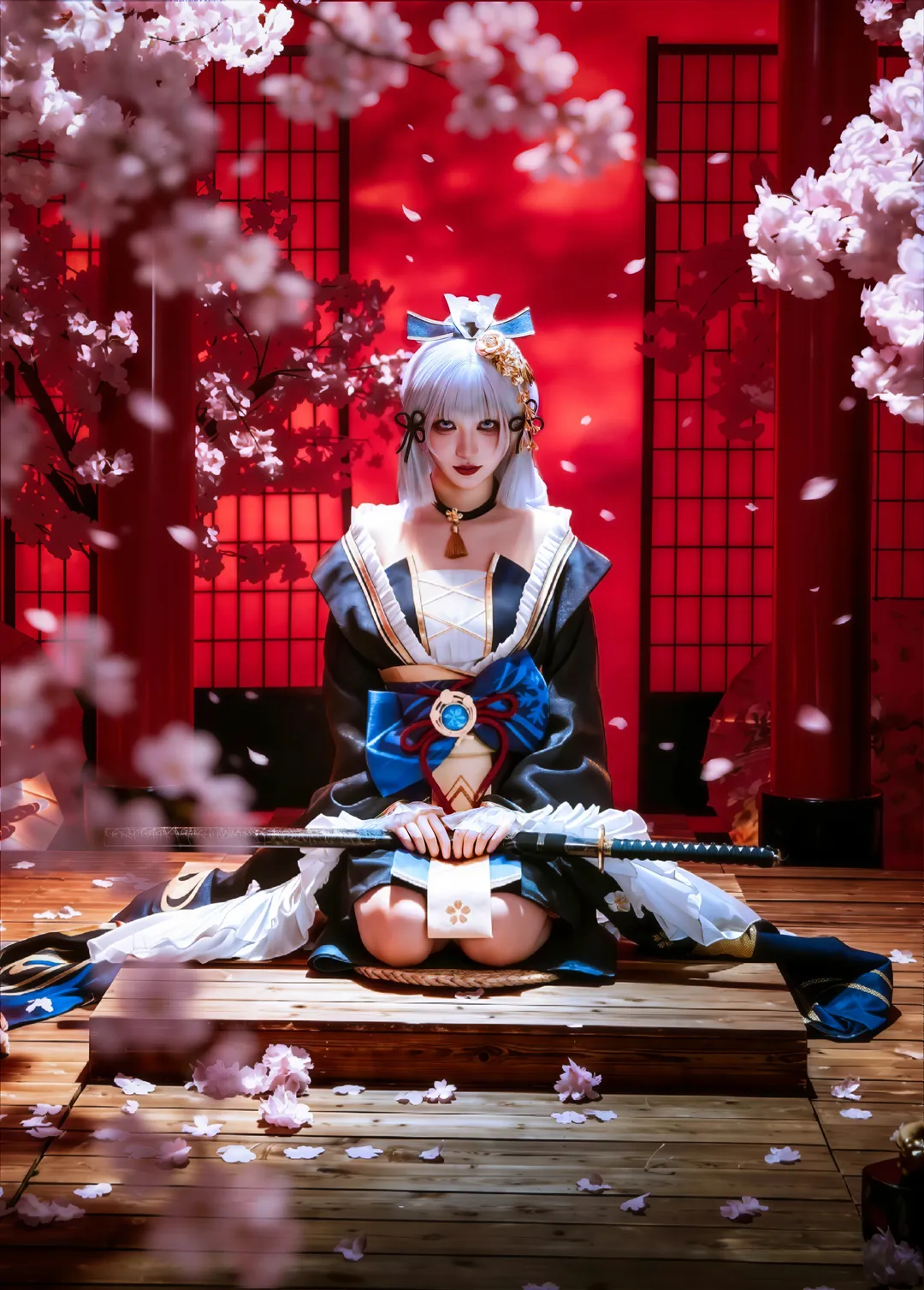 角色扮演, 原神, 神里绫华cos, 和风服饰, cosplay正片 - 第2张