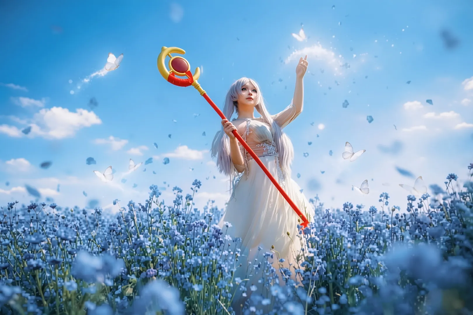 Anime cosplay, Frieren: Beyond Journey's End, Frieren cosplay, Outdoor photoshoot, Elf costume - Image 2