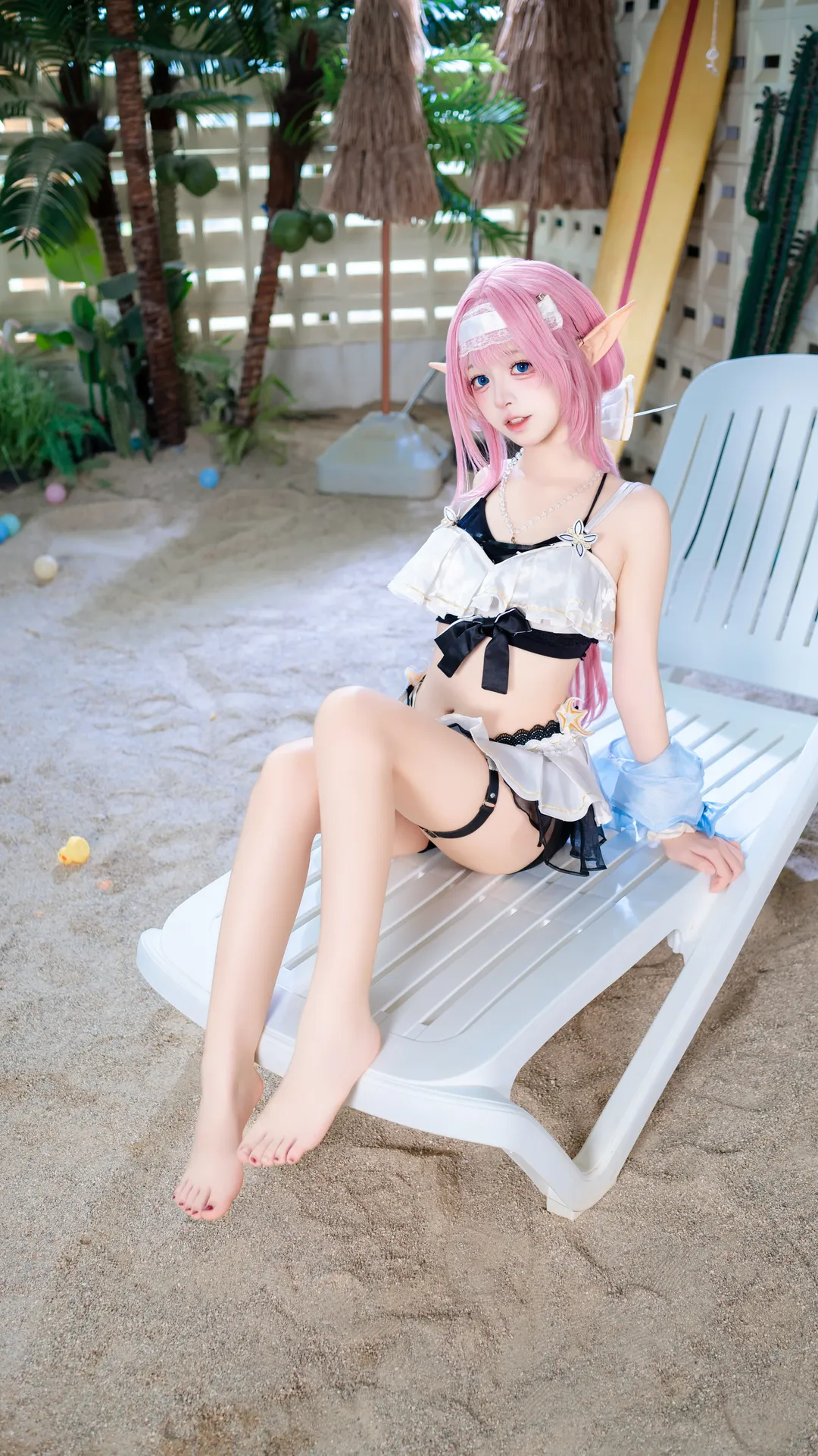 爱莉希雅cos, 崩坏3, 二次元cosplay, 夏日泳装, 精灵耳cosplay - 第4张
