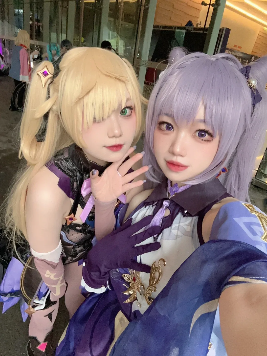 原神, アニメイベント, 刻晴コスプレ, 黒ストッキング, フィッシュル コスプレ - 3枚目