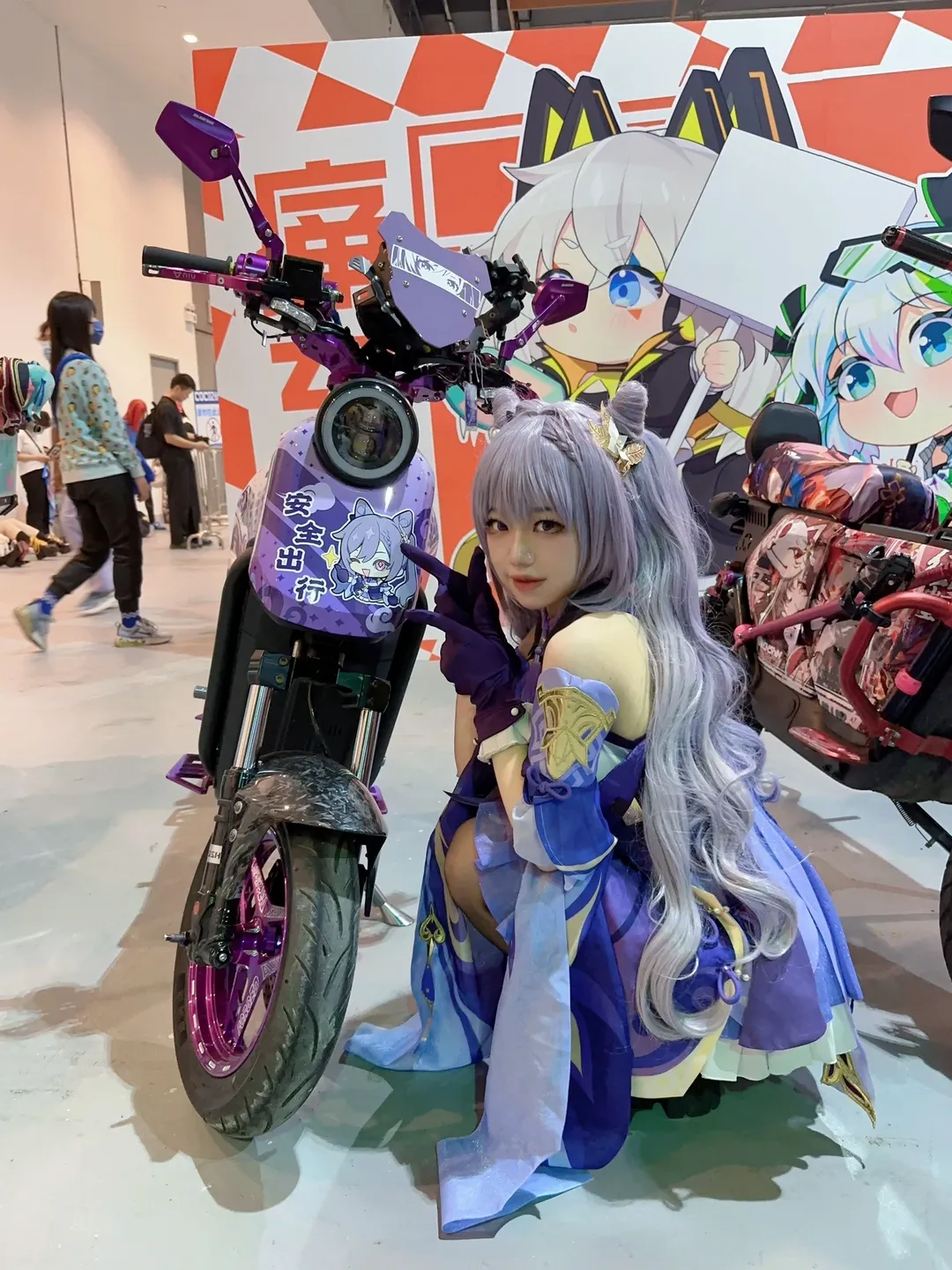原神, アニメイベント, 刻晴コスプレ, 黒ストッキング, フィッシュル コスプレ - 4枚目