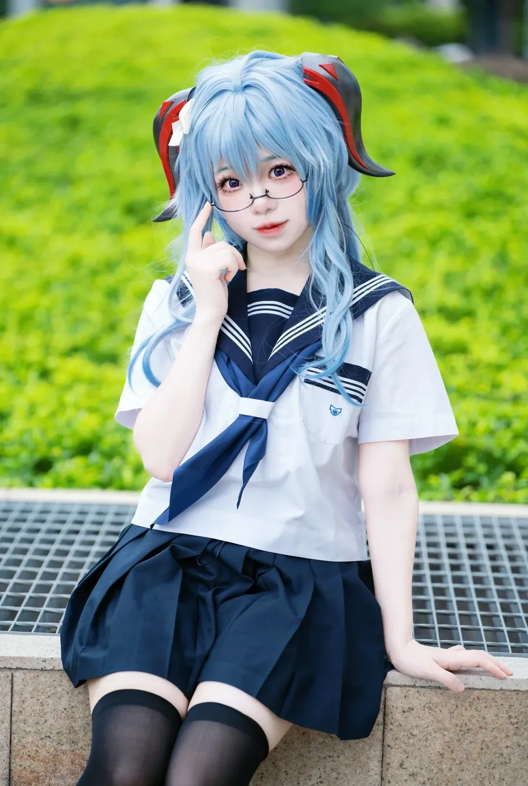 原神, 甘雨 コスプレ, イベント写真, 黒タイツ コーデ, 絶対領域 - 6枚目