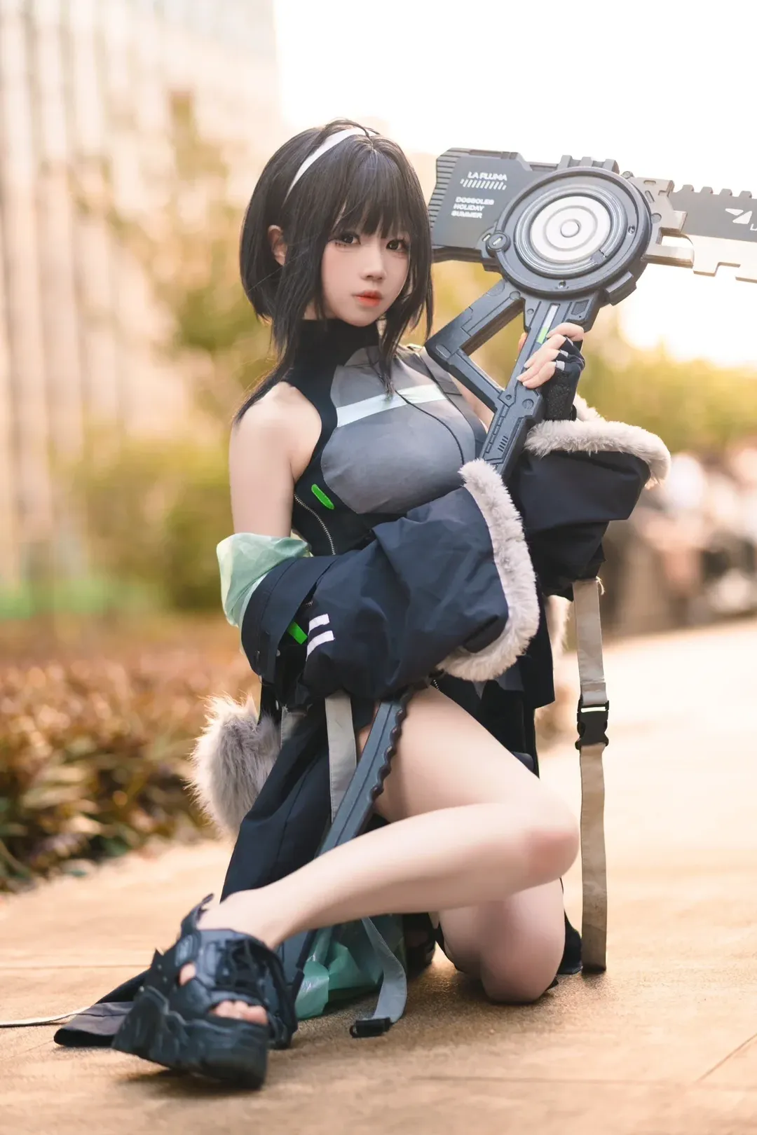 アークナイツ, 逆光撮影, ラ・プルマ コスプレ, 広州アニメイベントの写真レポート, 中国国際漫画節（CICF）アニメゲーム展