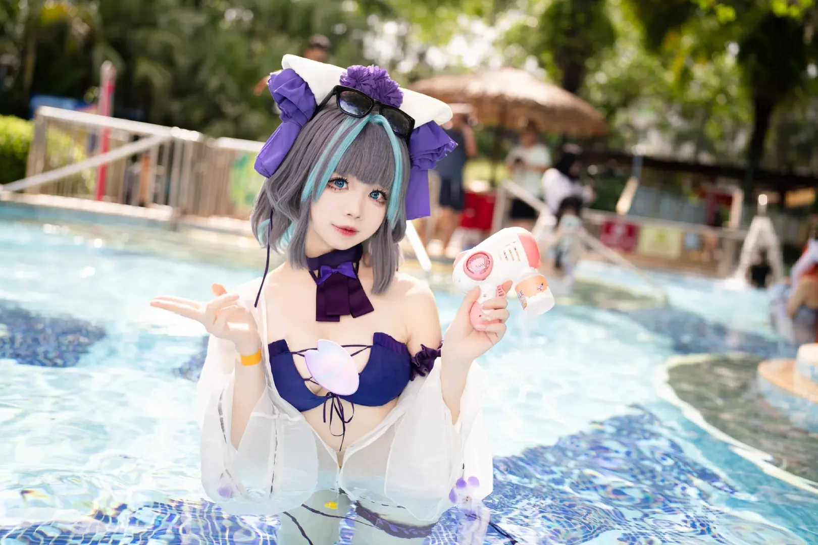 柴郡cos, 碧蓝航线, 长隆水上乐园, 漫展返图, 泳装cosplay - 第3张